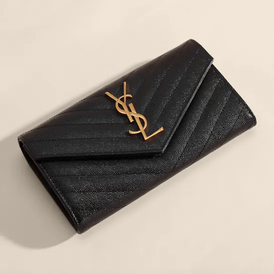 Saint Laurent Cassandre Matelassé Black Women’s Wallet
