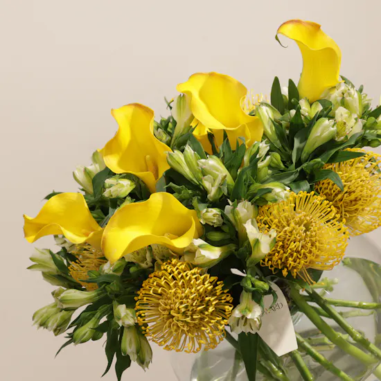 Shinny Yellow Flower Vase