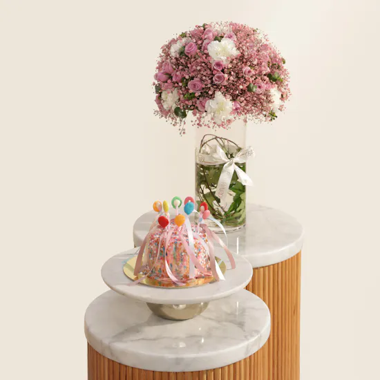 Sweet Atelier Colorful Cake | Beautiful and Joyful Flower Vase