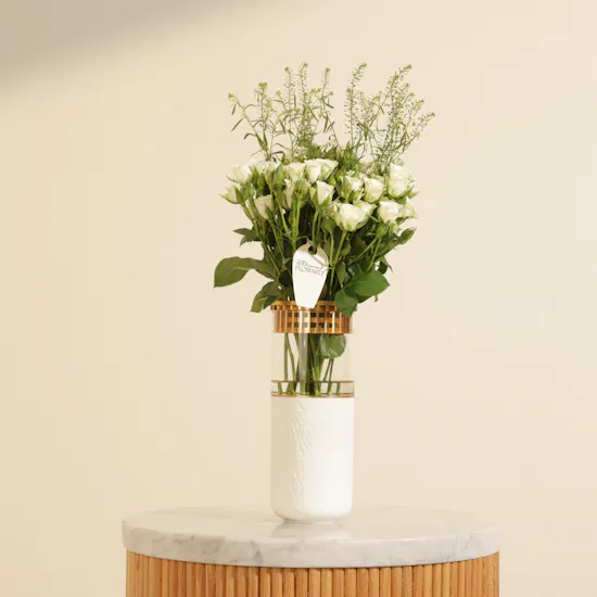 Otantik Luxury Majlis White Flower Vase