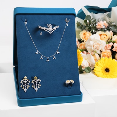 Floward Jewelry Silver Set | Blooming Beauties