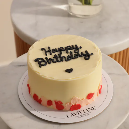 Laviviane Happy Birthday Cream Cake | Magical Flower Vase