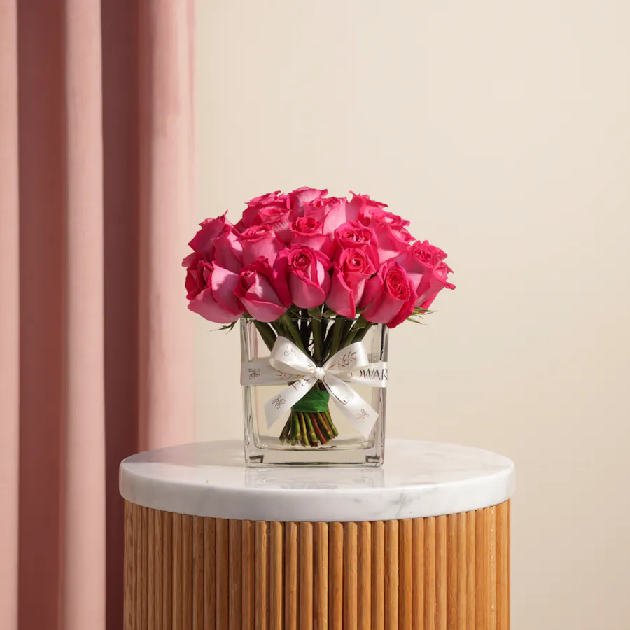 Fuchsia Elegance Vase | 35 Roses 6