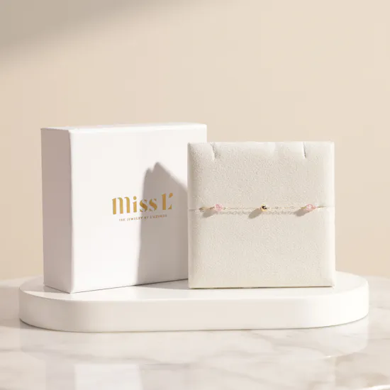 Miss L' by L'azurde Bead and Pink Stones Women's Bracelet