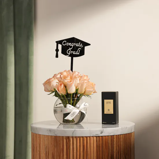 Abdul Samad Al Qurashi Body Oud Leather Perfume | Congrats Grad Flowers Vase