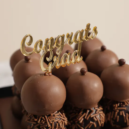 NJD Graduation Chocolate Cake Pop