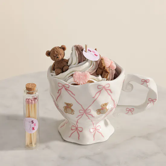 Done By SHK Teddy Bear Ice Cream Candle
