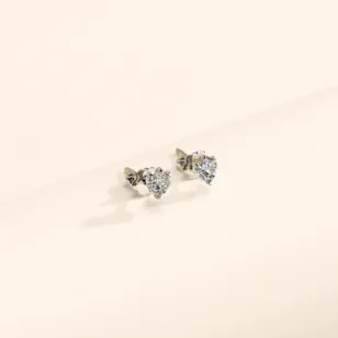 Siran by Iram Diamond Sparkling Hoof Stud Earrings 
