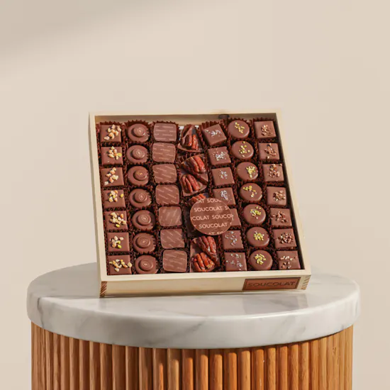 Soucolat Chocolate Collection Wood Tray