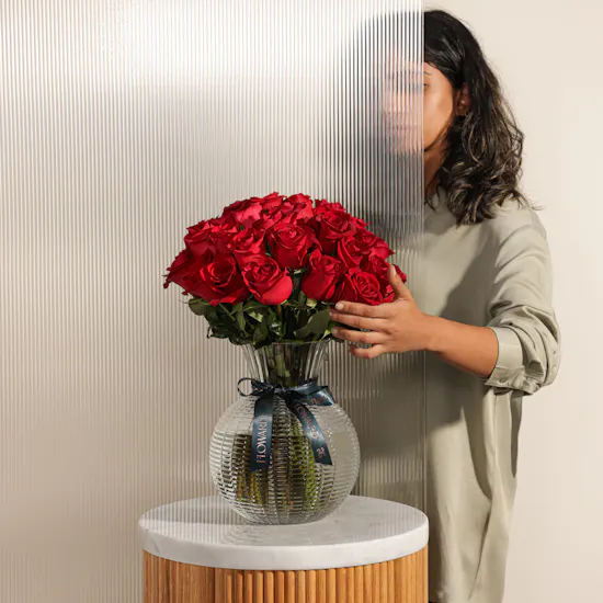 Royal Red Rose Vase