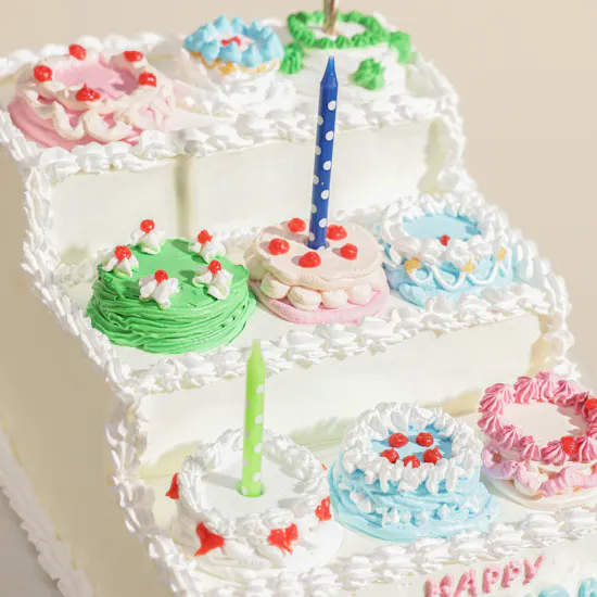 Sweet Sensation Stair Shape Birthday Cake