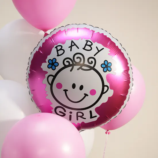 Floward Pink Baby Girl Balloon Set