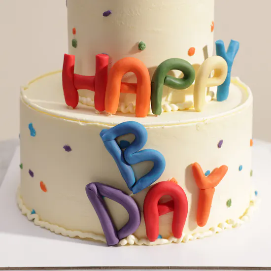 Floward Happy Birthday Personalized Two Tier Cake