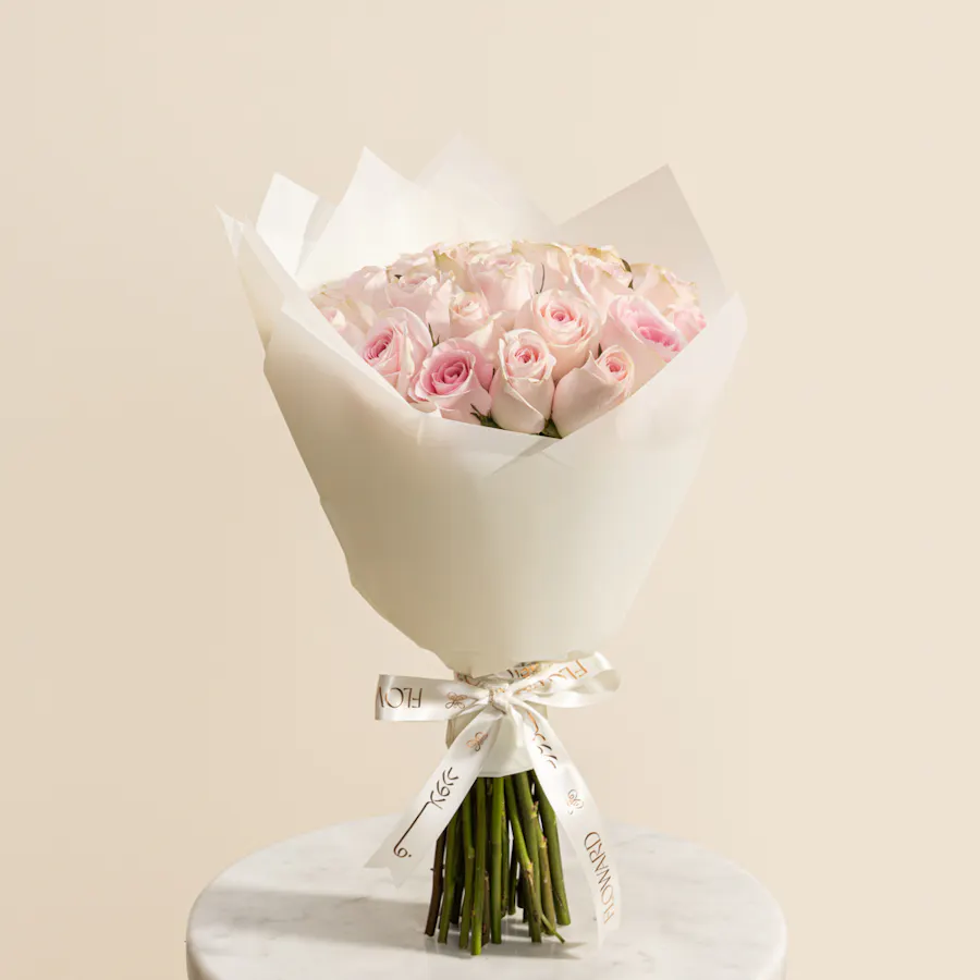 Pure Pink Roses Bouquet | 25 Roses 2