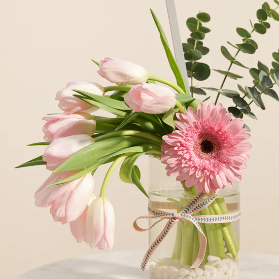 Joyous Hands Spa Gift Voucher | Birthday Flowers Vase