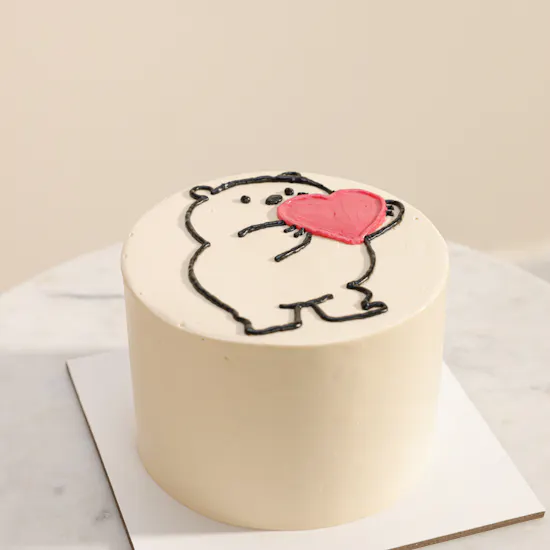 Floward Vanilla Mini Love Bear Cake