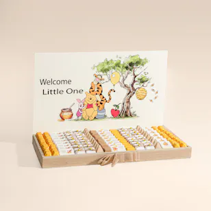 Le Chocolatier Dubai Personalized Winnie The Pooh Baby Boy Welcome Little One Large Chocolate Tray Le Chocolatier Dubai Personalized Winnie The Pooh Baby Boy Welcome Little One Large Chocolate Tray