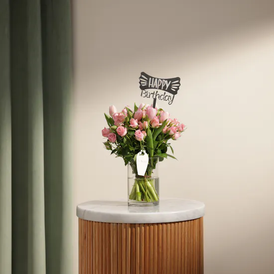 Radiance of the Birthday Flowers Vase