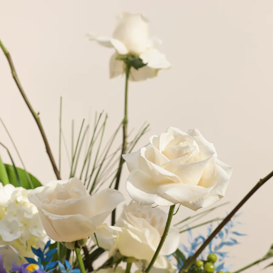Azure Serenity Flower Vase 4