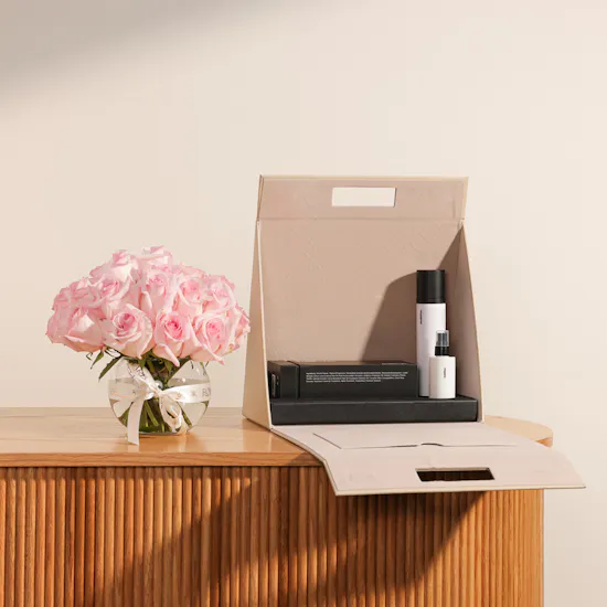 Mubkhar Daily Essentials Box | Purple Roses Vase
