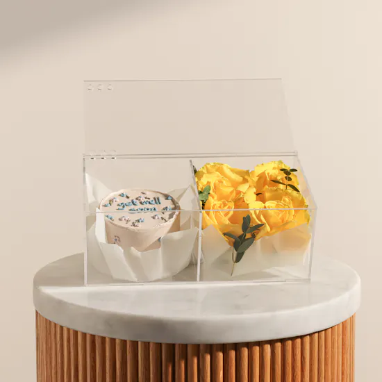 Floward Get Well Soon Floral Bento Cake and Sunshine Wishes Flowers