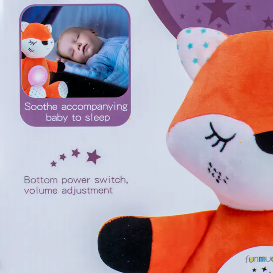 Furry FOX toy with lights and music for kids
