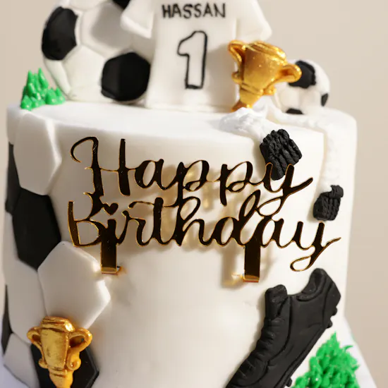 Floward Personalized Happy Birthday Football Cake
