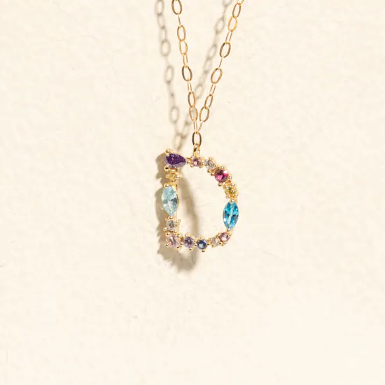 L'azurde Letter D Shaped Necklace