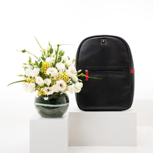 Swiss Military Backpack | White Eustoma Vase Swiss Military Backpack | White Eustoma Vase