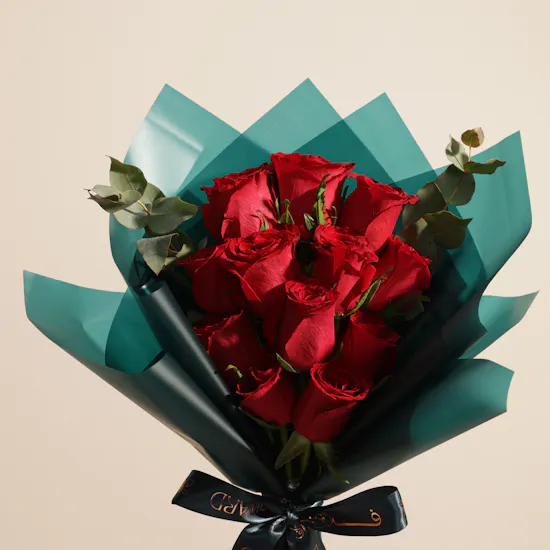 Miss L' by L'azurde Rectangle Diamond Necklace | Delightful Rose Bouquet