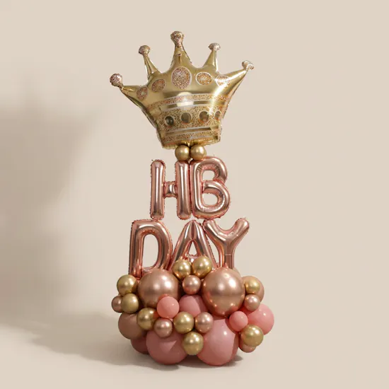 Balloonizer Crown Happy Birthday Balloons Set