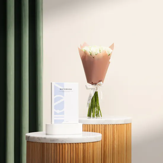 Atom Caramel Pro Notebook | Delight Flowers bouquet