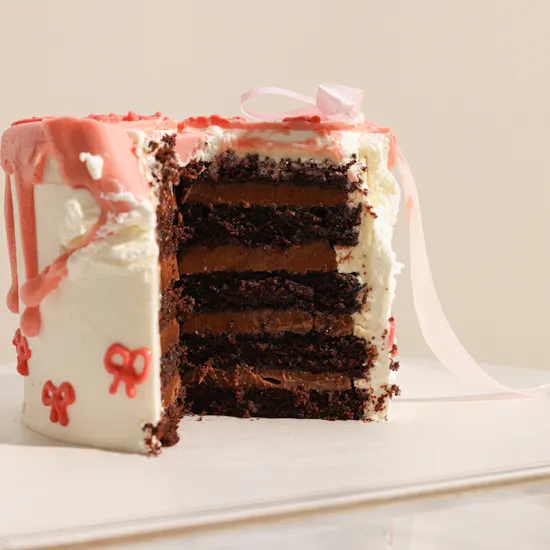 Floward Pink Ribbons Birthday Cake