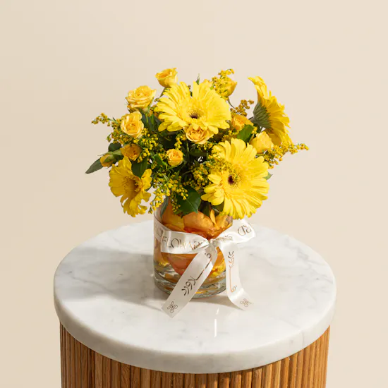 Golden Flower Vase