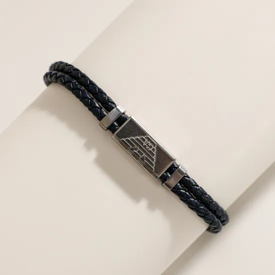 Emporio Armani Blue Leather ID Men’s Bracelet