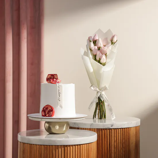 December Cake Pomegranate Eid Mubarak Cake | Warm Flowers