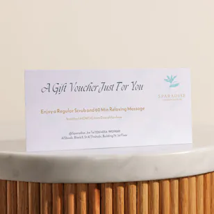 Sparadise Regular Scrub & Relaxing Massage Voucher Sparadise Regular Scrub & Relaxing Massage Voucher