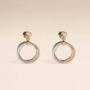Damas Revolve Trio Diamond Earrings