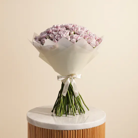 Violet Serenity Bouquet | 50 Baby Roses
