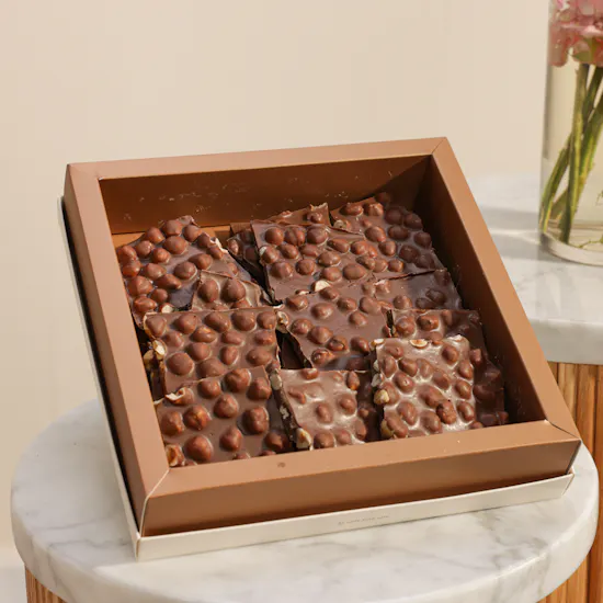 Ghazl Chocolatier Hazelnut Chocolate Slabs Box | Congrats Grad! Flower Vase