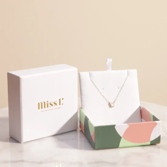 Miss L by L'azurde Kids Butterfly Colored Stones Necklace