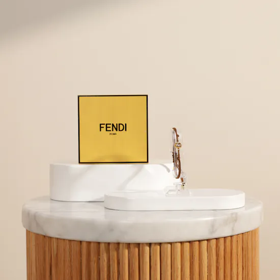 Fendi Sphera Brown Cord Bracelet