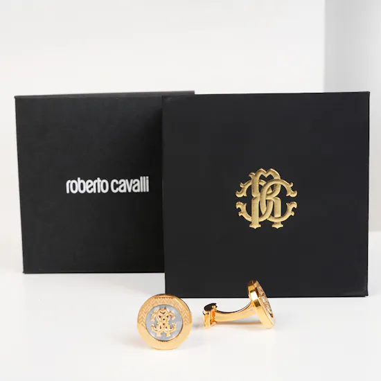 Roberto Cavalli Cufflinks | Silver and Gold