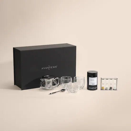 Avantcha Luna Tea Gift Set & Hugo Boss Automatic Men's Watch with Flowers