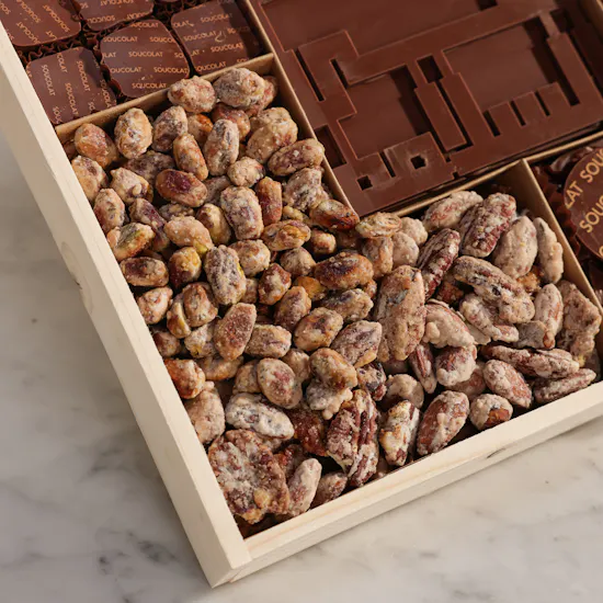 Soucolat Get Well Soon Large Chocolate Wooden Tray