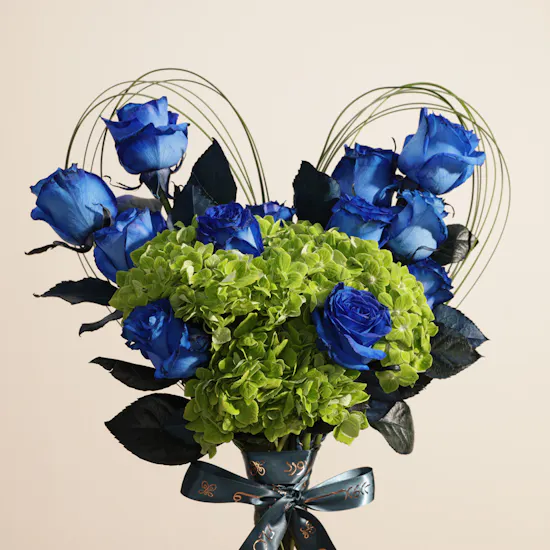 Heart of Azure Flower Bouquet