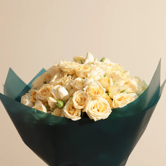 Peach Baby Rose Bouquet | 25 Flowers