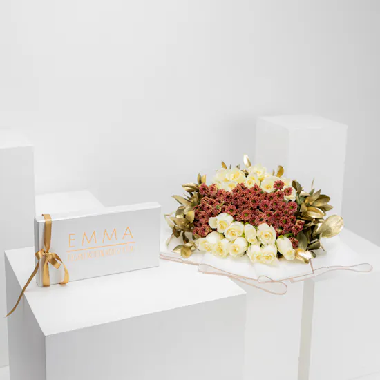 Emma Slate n’ Gold Scarf | Crown Bouquet