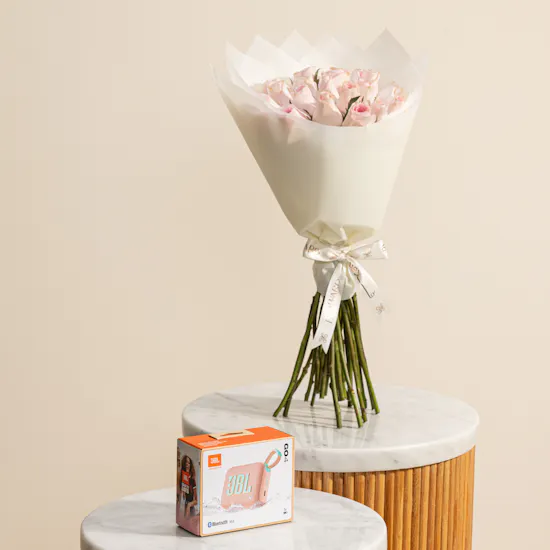 JBL Go4 Bluetooth Portable Speaker | Birthday Girl Flowers and Balloon