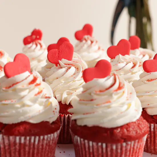 Floward Hearts Red Velvet Cupcakes | Scarlet Love Flowers